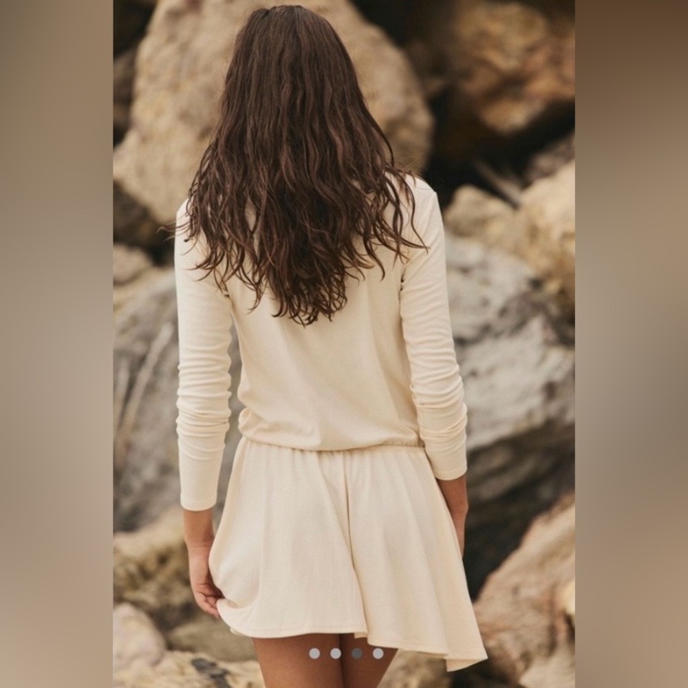 NWT Free People Good Feels Long Sleeve Mini Dress - Picture 2 of 2
